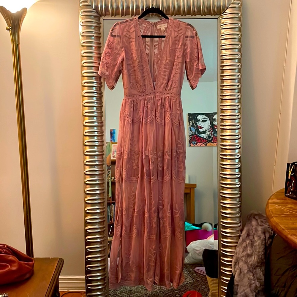 Pinky/beige maxi